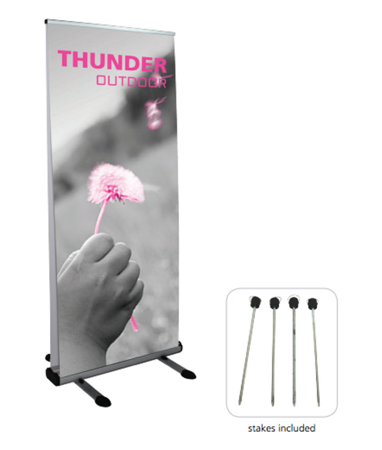 outdoor retractable banner stand